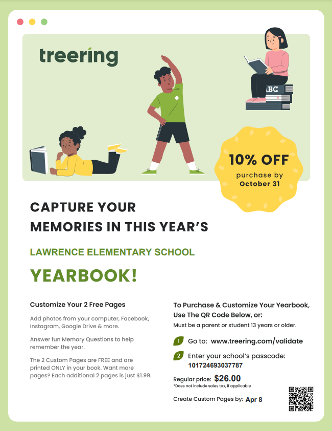 Yearbook ordering information visual